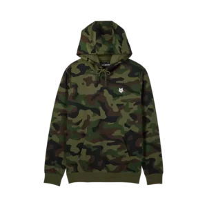 Fox Head Camo Pullover Hoodie erbjuder en unik blandning av kamouflagemönster och ikonisk Fox-stil, perfekt för utomhusäventyr och avkoppling, med komfort och kvalitet.