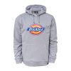 Upptäck Dickies Icon Logo Hoodie i Grå Melange, en klassisk herrhoodie med den ikoniska Dickies-logotypen, framficka och en bekväm huva.