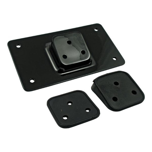 LICENSE PLATE BRACKET, FLAT. BLACK