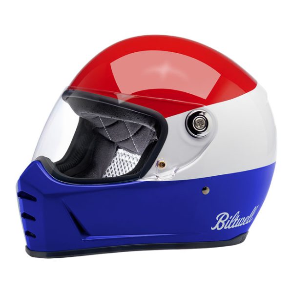 Biltwell Lane Splitter helmet podium gloss red/white/blue