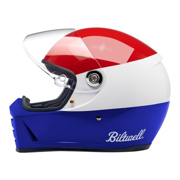 Biltwell Lane Splitter helmet podium gloss red/white/blue