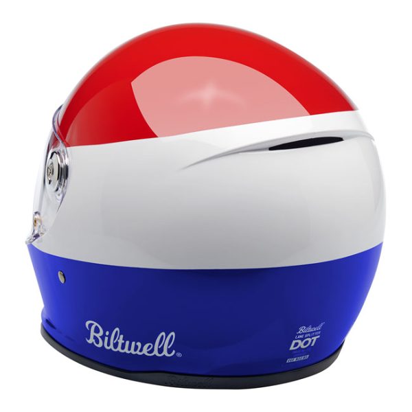 Biltwell Lane Splitter helmet podium gloss red/white/blue