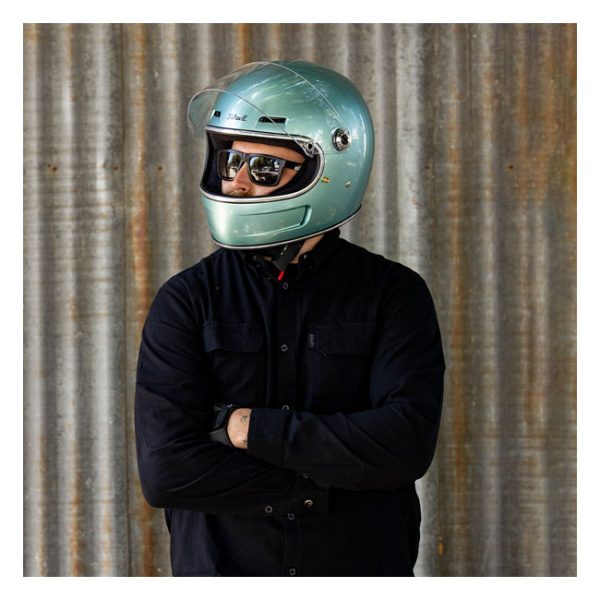 Biltwell Gringo SV Hjälm i Metallic Sea Foam