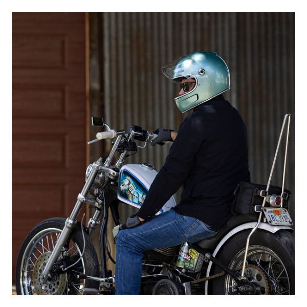 Biltwell Gringo SV Hjälm i Metallic Sea Foam